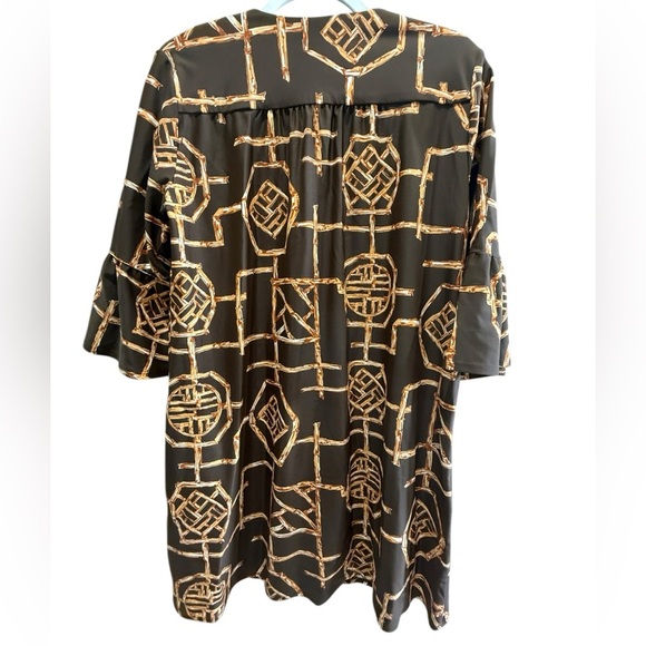 π« Jude Connally Kerry Swing Dress β Bamboo Chinoiserie β Size S - Picture 4 of 5